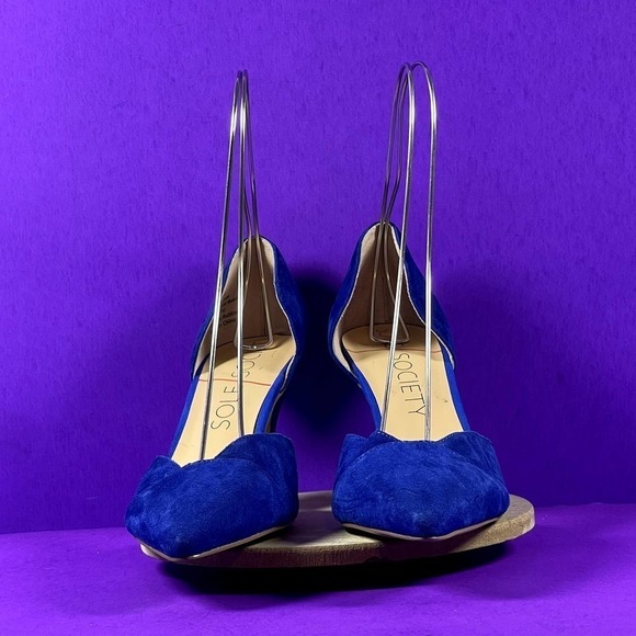 Sole Society Women's Royal Blue Pointed‎ Toe Robbie Pumps Shoe Size 9 - Picture 2 of 7